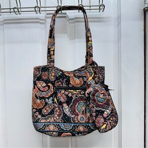 2 piece Vera Bradley Kensington floral print earthy colors‎ shoulder bag purse